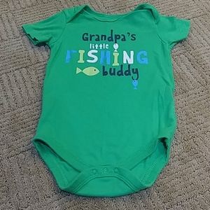 Grandpa's little fishing buddy onsie 18m like new